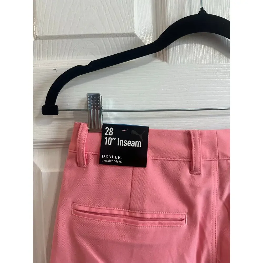 Puma NWT Dealer 10” Shorts Golf Coral Peach Men’s Sz 28 Active Athletic